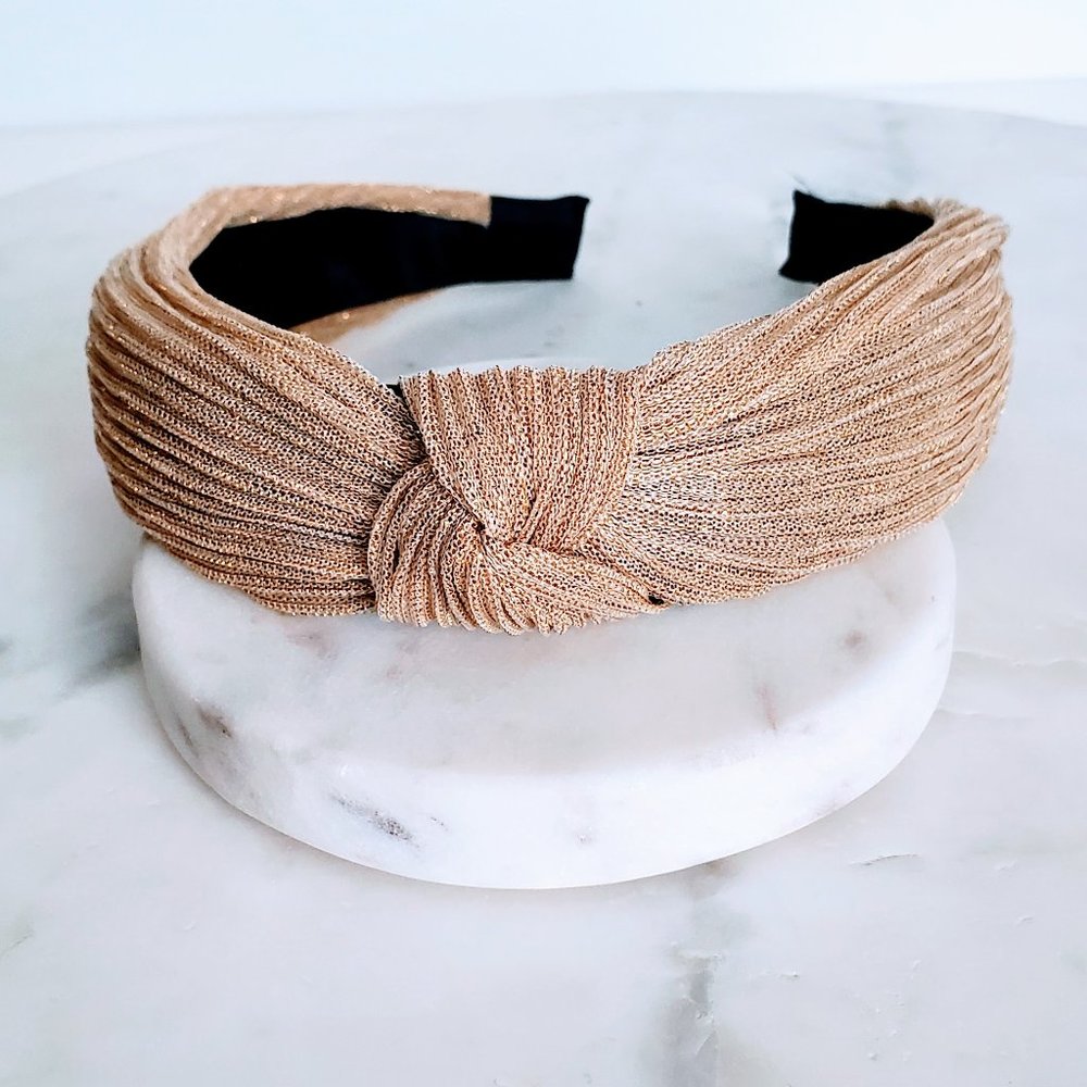 5 for $25 Brown Gold Knot Decor Headband